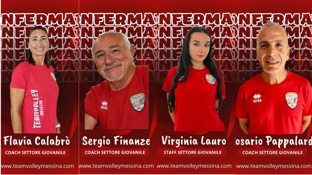 La Team Volley Messina conferma Finanze, Lauro, Pappalardo e Calabrò